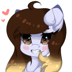 Size: 500x500 | Tagged: safe, artist:mauuwde, oc, oc only, oc:claire, pegasus, pony, female, mare, oekaki, pixel-crisp art, simple background, solo, transparent background