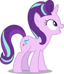 Size: 832x961 | Tagged: safe, artist:dashiesparkle, starlight glimmer, pony, g4, uncommon bond, .svg available, cute, female, glimmerbetes, open mouth, simple background, smiling, solo, transparent background, vector