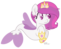 Size: 1556x1244 | Tagged: safe, artist:katja060902, oc, oc only, pony, seapony (g4), g4, my little pony: the movie, magical lesbian spawn, offspring, parent:princess celestia, parent:queen novo, parents:novolestia, simple background, solo, white background