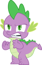 Size: 3000x4660 | Tagged: safe, artist:demigod-spike, spike, dragon, g4, magic duel, angry, high res, male, simple background, solo, transparent background, vector