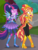 Size: 598x777 | Tagged: safe, screencap, sci-twi, sunset shimmer, twilight sparkle, equestria girls, g4, my little pony equestria girls: better together, super squad goals, boots, cropped, crystal guardian, crystal wings, duo, high heel boots, ponied up, sci-twilicorn, shocked, shoes, wings