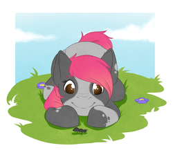 Size: 1000x908 | Tagged: safe, artist:dunnowhattowrite, oc, oc only, oc:pasia, earth pony, pony, cute