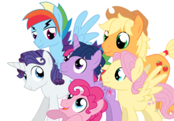 Size: 1815x1260 | Tagged: safe, artist:dragonchaser123, applejack, fluttershy, pinkie pie, rainbow dash, rarity, twilight sparkle, alicorn, earth pony, pegasus, pony, unicorn, g4, applejack (male), bubble berry, butterscotch, dusk shine, elusive, group, male, male six, mane six, prince dusk, rainbow blitz, rule 63, simple background, stallion, transparent background, twilight sparkle (alicorn)