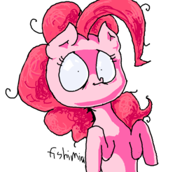 Size: 740x725 | Tagged: safe, artist:fishimira, pinkie pie, g4, simple background, standing, white background