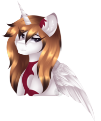 Size: 2287x2731 | Tagged: safe, artist:mauuwde, oc, oc only, alicorn, pony, bust, female, high res, mare, portrait, simple background, solo, transparent background