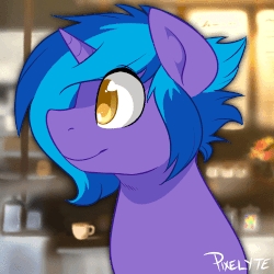 Size: 500x500 | Tagged: safe, artist:pixelyte, oc, oc only, oc:vision, pony, animated, cute, frame by frame, smiling, solo