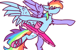Size: 1089x720 | Tagged: safe, artist:xmagicdarknessx, rainbow dash, pegasus, pony, g4, ballerina, ballet, ballet slippers, bow, clothes, eyes closed, female, mare, pose, rainbow dash always dresses in style, rainbowrina, shoes, skirt, tutu