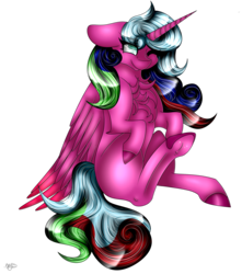 Size: 4424x5000 | Tagged: safe, artist:cat-chai, oc, oc only, oc:color streak, alicorn, pony, absurd resolution, female, mare, simple background, solo, transparent background