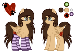 Size: 3000x2100 | Tagged: safe, artist:blocksy-art, oc, oc only, oc:lightning chaser, pegasus, pony, clothes, female, glasses, high res, mare, reference sheet, socks, solo, striped socks