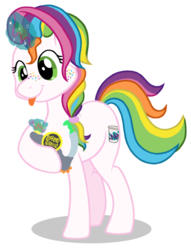 Size: 802x1048 | Tagged: safe, artist:dosey--doe, oc, oc only, oc:rainbow reef, pony, unicorn, female, mare, rainbow hair, simple background, transparent background