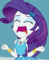 Size: 260x320 | Tagged: safe, edit, screencap, rarity, display of affection, equestria girls, equestria girls series, g4, animated, bracelet, breasts, clothes, crying, dress, female, geode of shielding, jewelry, magical geodes, marshmelodrama, out of context, rarity being rarity, rarity peplum dress