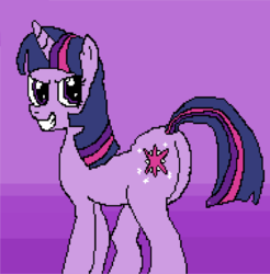 Size: 1040x1058 | Tagged: safe, artist:theparadoxy, twilight sparkle, g4, female, gradient background, grin, mare, paint, smiling, solo, wingless