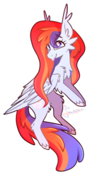 Size: 420x810 | Tagged: safe, artist:celiaurore, oc, oc only, oc:sunrise stratus, pony, cute, female, fluffy, simple background, solo, stratus twins, transparent background