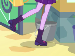 Size: 2048x1536 | Tagged: safe, screencap, sci-twi, twilight sparkle, equestria girls, g4, my little pony equestria girls: better together, my little shop of horrors, boots, clothes, legs, pictures of legs, raised leg, shoes, stars