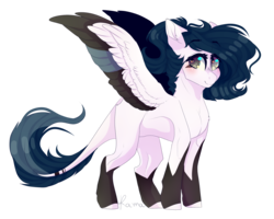 Size: 2000x1600 | Tagged: safe, artist:skimea, oc, oc only, oc:dashing don, pegasus, pony, colored wings, female, mare, multicolored wings, simple background, solo, transparent background