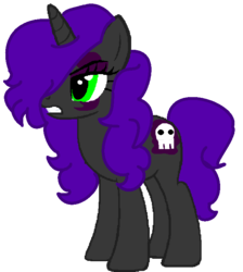 Size: 661x737 | Tagged: safe, oc, oc only, oc:syrena, pony, unicorn, antagonist, birthmark, eyeshadow, makeup, oc villain, simple background, transparent background, vector, villainess