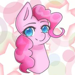 Size: 768x768 | Tagged: safe, artist:anikaspace9, pinkie pie, earth pony, pony, g4, bust, female, portrait, solo