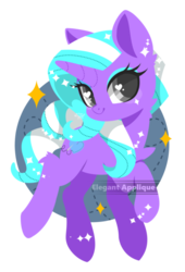 Size: 600x882 | Tagged: safe, artist:snow angel, oc, oc only, oc:elegant applique, pony, unicorn, commission, female, heart eyes, mare, simple background, smiling, solo, transparent background, wingding eyes