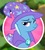 Size: 293x327 | Tagged: safe, gameloft, trixie, g4, cape, clothes, female, hat, solo, trixie's cape, trixie's hat