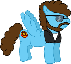 Size: 845x762 | Tagged: safe, artist:grapefruitface1, oc, oc only, oc:electric light (jeff lynne pony), pegasus, pony, clothes, drawing, electric light orchestra, elo, equestria light orchestra, facial hair, jeff lynne, male, musician, ponified, simple background, solo, stallion, sunglasses, transparent background
