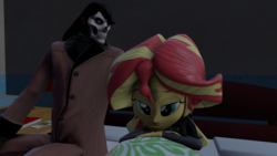 Size: 1920x1080 | Tagged: safe, artist:mrshadowsun, sunset shimmer, equestria girls, g4, 3d, bed, crossover, source filmmaker, team fortress 2