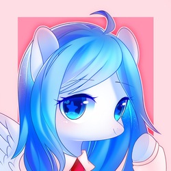 Size: 1500x1500 | Tagged: safe, artist:leafywind, oc, oc only, pegasus, pony, abstract background, female, mare, solo, starry eyes, wingding eyes