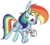 Size: 933x842 | Tagged: safe, artist:hattsy, rainbow dash, pony, g4, colored sketch, female, sign, solo