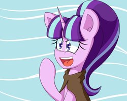 Size: 999x799 | Tagged: safe, artist:jake heritagu, starlight glimmer, pony, comic:ask motherly scootaloo, g4, cloak, clothes, female, solo