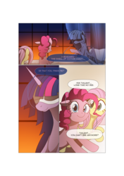 Size: 3541x5016 | Tagged: safe, artist:gashiboka, fluttershy, pinkie pie, twilight sparkle, alicorn, earth pony, pegasus, pony, comic:recall the time of no return, g4, blind, comic, female, mare, twilight sparkle (alicorn)