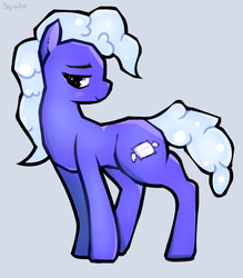 Size: 521x594 | Tagged: safe, artist:kinkysheepy, oc, oc only, oc:milky pierce, earth pony, pony, female, mare, offspring, parent:pinkie pie, parent:pokey pierce, parents:pokeypie, simple background, solo