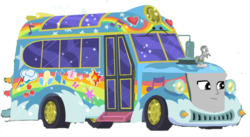 Size: 1063x581 | Tagged: safe, artist:dwayneflyer, equestria girls, g4, bus, face, simple background, thomas the tank engine, thomas-fied, tour bus, transparent background