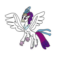 Size: 980x890 | Tagged: safe, artist:rikafu19, queen novo, classical hippogriff, hippogriff, g4, my little pony: the movie