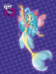 Size: 900x1200 | Tagged: safe, artist:anji-sanji, princess skystar, mermaid, equestria girls, g4, my little pony: the movie, abstract background, belly button, equestria girls-ified, female, mermaidized, solo, species swap