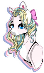 Size: 849x1413 | Tagged: safe, artist:symphstudio, oc, oc only, oc:sweet song, earth pony, pony, bow, bust, female, hair bow, mare, portrait, simple background, solo, transparent background