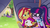 Size: 1280x720 | Tagged: safe, screencap, sci-twi, sunset shimmer, twilight sparkle, equestria girls, g4, my little pony equestria girls: legend of everfree, belt, camp everfree outfits, camper, clothes, duo, glasses, scenery, shorts, tent