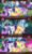 Size: 854x1440 | Tagged: safe, screencap, applejack, fluttershy, maud pie, pinkie pie, rainbow dash, rarity, twilight sparkle, alicorn, earth pony, pegasus, pony, unicorn, cinemare sins, g4, maud pie (episode), my little pony: friendship is magic, eyes closed, female, mane six, mare, open mouth, standing, twilight sparkle (alicorn)