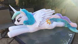 Size: 5312x2988 | Tagged: safe, artist:neysanight, princess celestia, alicorn, pony, g4, female, high res, irl, mare, photo, plushie, solo