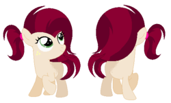 Size: 529x317 | Tagged: safe, artist:marielle5breda, oc, oc only, oc:diana, earth pony, pony, female, filly, offspring, parent:babs seed, parent:pipsqueak, parents:pipseed