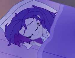 Size: 1014x788 | Tagged: safe, artist:tabrony23, rarity, equestria girls, g4, bed hair, cute, female, raribetes, show accurate, sleeping, smiling, solo