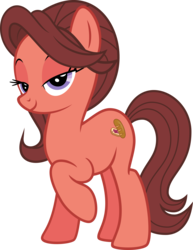 Size: 3469x4500 | Tagged: safe, artist:slb94, swoon song, earth pony, pony, g4, female, lidded eyes, looking at you, mare, raised hoof, simple background, solo, transparent background, vector