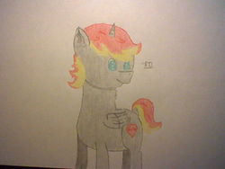 Size: 640x480 | Tagged: safe, artist:rubydeluxe, oc, oc only, oc:rd, alicorn, pony, male, simple background, solo, traditional art, white background