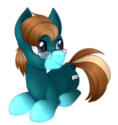 Size: 2404x2548 | Tagged: safe, artist:scarlet-spectrum, oc, oc only, oc:hovering electron, earth pony, pony, commission, glasses, high res, male, simple background, solo, stallion, transparent background