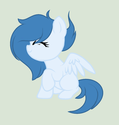 Size: 1064x1112 | Tagged: safe, artist:rose-moonlightowo, oc, oc only, pegasus, pony, female, filly, offspring, parent:rainbow dash, parent:soarin', parents:soarindash, simple background, solo