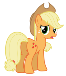 Size: 6250x7276 | Tagged: safe, artist:estories, applejack, earth pony, pony, g4, absurd resolution, applebutt, butt, female, hat, looking back, mare, plot, simple background, solo, transparent background, vector