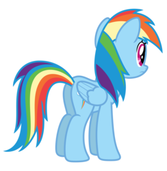 Size: 6250x6397 | Tagged: safe, artist:estories, rainbow dash, pegasus, pony, g4, absurd resolution, butt, female, folded wings, mare, plot, simple background, solo, transparent background, vector