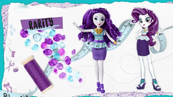 Size: 720x405 | Tagged: safe, rarity, equestria girls, g4, my little pony equestria girls: better together, doll, female, rarity peplum dress, sandals, solo, toy