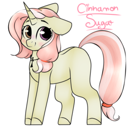 Size: 2048x2048 | Tagged: safe, artist:katzishiki, oc, oc only, oc:cinnamon sugar, pony, unicorn, blushing, female, floppy ears, freckles, high res, jewelry, mare, necklace, simple background, smiling, solo, transparent background