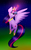 Size: 2000x3190 | Tagged: safe, artist:creadorachan, twilight sparkle, alicorn, pony, g4, big crown thingy, female, high res, jewelry, magic, mare, night, regalia, solo, spread wings, twilight sparkle (alicorn), wings