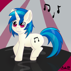 Size: 2560x2560 | Tagged: safe, artist:red-rd, dj pon-3, vinyl scratch, pony, g4, female, high res, mare, solo