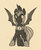 Size: 922x1111 | Tagged: safe, artist:lunebat, bat pony, g4, armor, female, guardsmare, mare, monochrome, night guard, royal guard, sketch